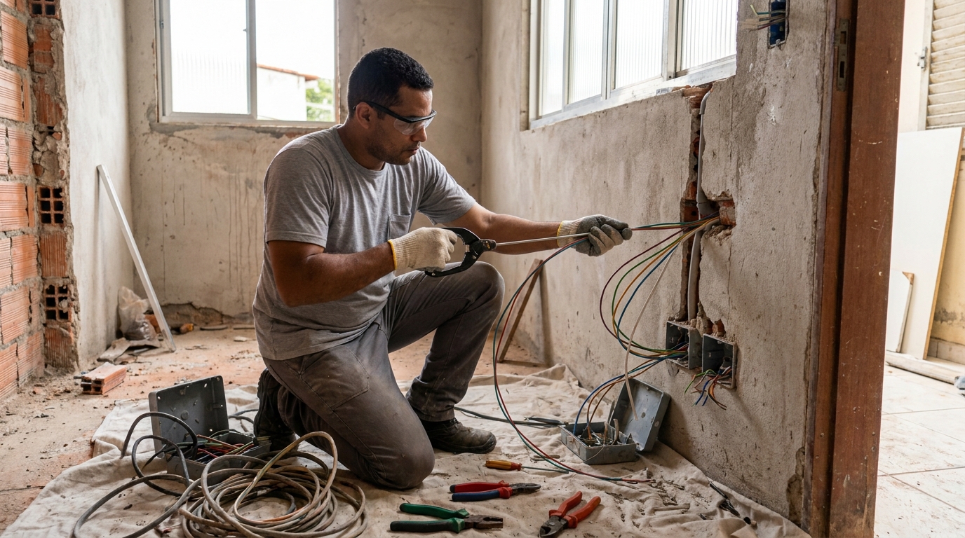 Modernizacao de fiacao eletrica em Suzano‑SP